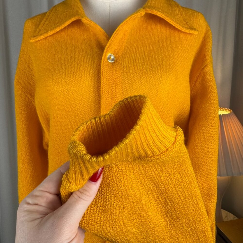 Vintage 1970s Jantzen Varsity Big Bill Alpaca & Mohair Cardigan - Picture 8 of 12